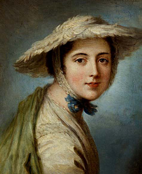 a girl with a hat